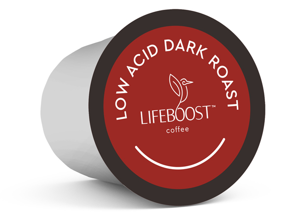 Lifeboost Dark Roast coffee pod