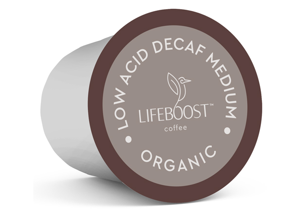 Lifeboost Medium Roast Decaf coffee pod