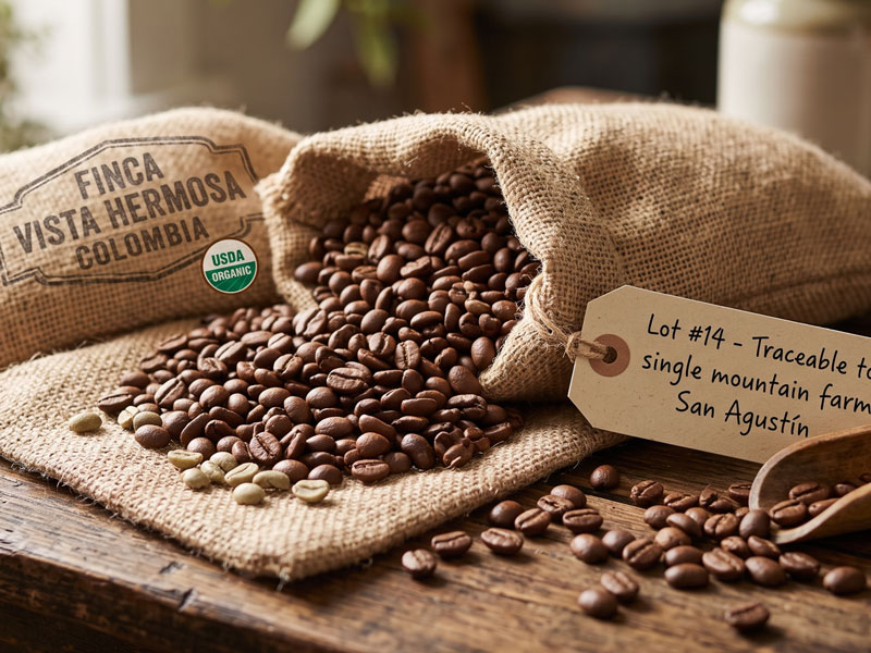 Single-origin, USDA-certified organic coffee
