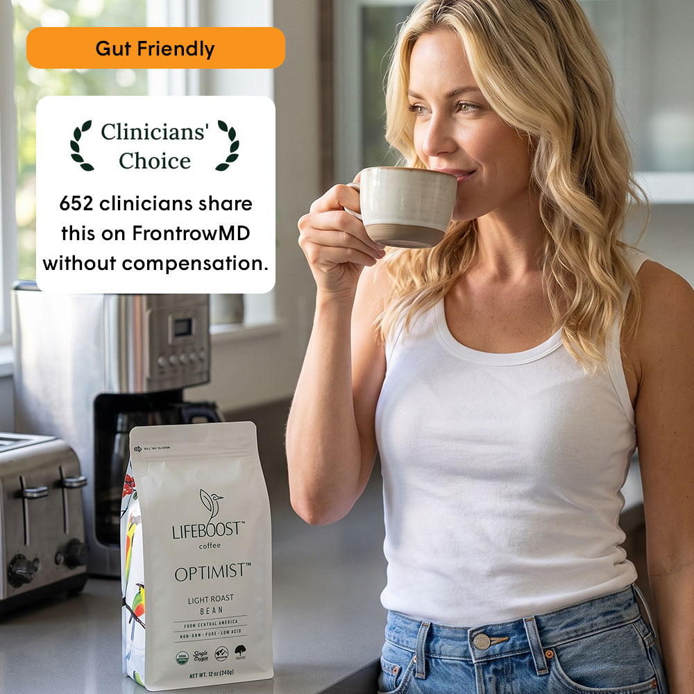 Gut friendly and a Clinicians' Choice: 652 clinicians share Lifeboost on FrontrowMD without compensation