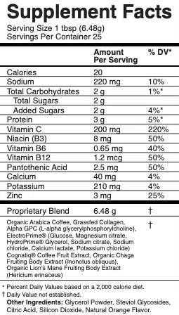 Mindflow Supplement Label